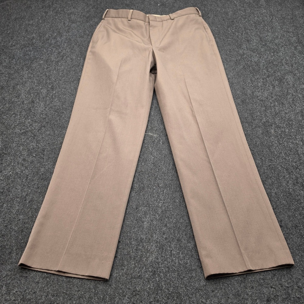 Flying Cross AGSU Athletic Trouser Mens 34R Heritage Taupe Wool Blend Pants